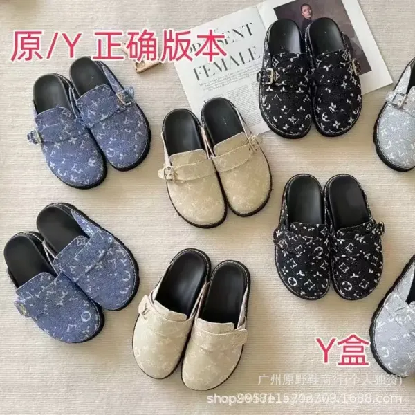 Louis Vuitton Monogram Canvas Mule Slippers Beige - 2