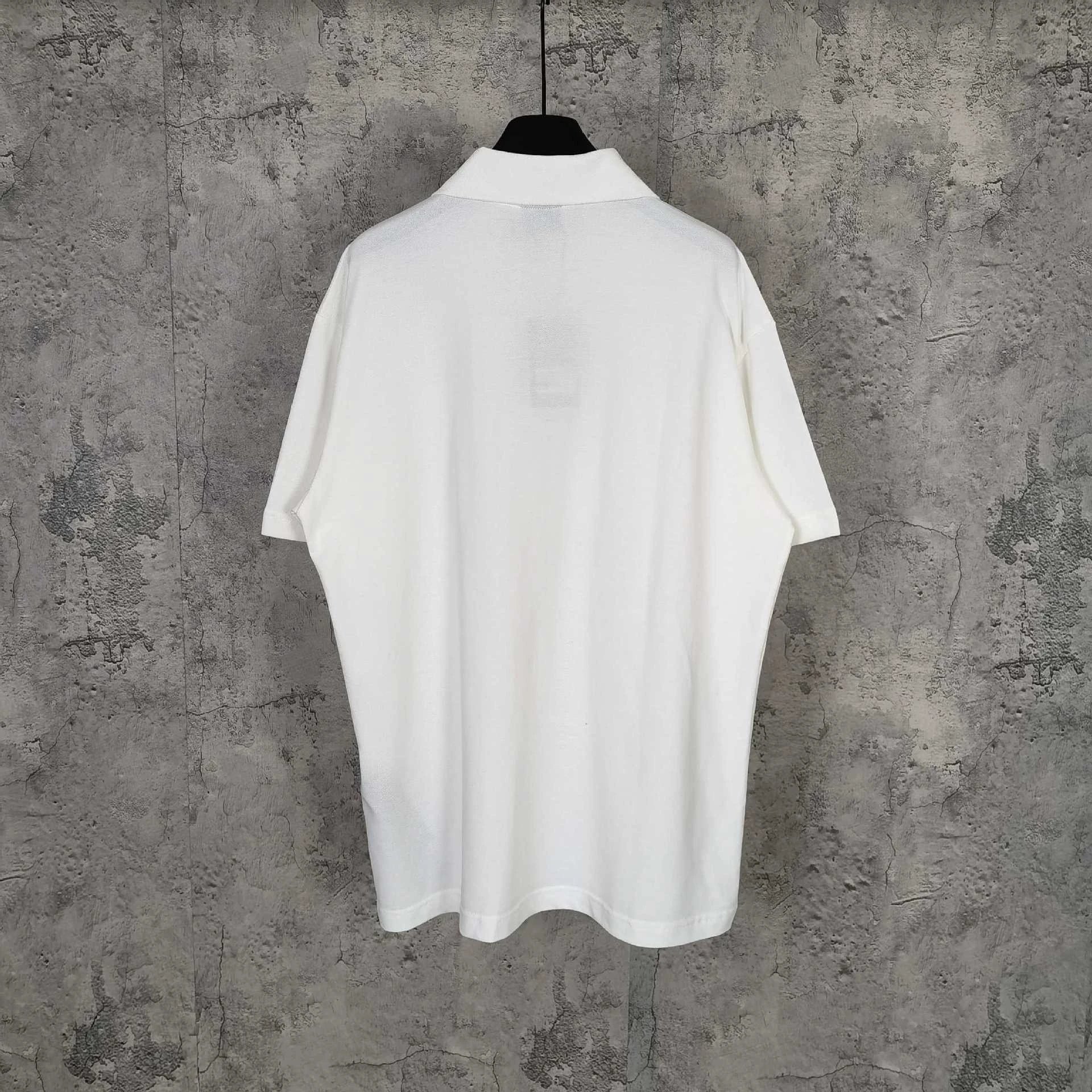 Balenciaga Logo Polo Black Polo Polo Shirt - 5