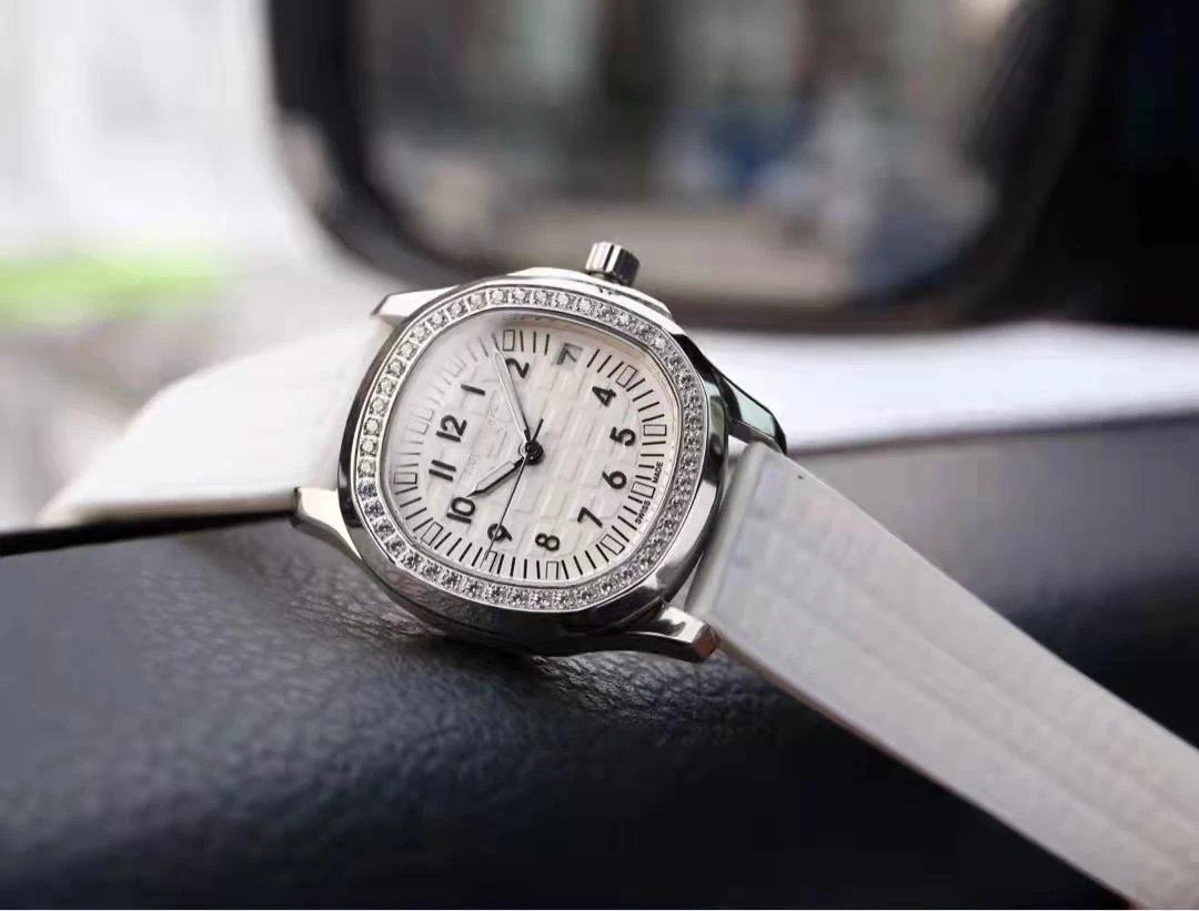 Patek Philippe Aquanaut Luce White Dial Diamond Bezel Watch Watches - 1