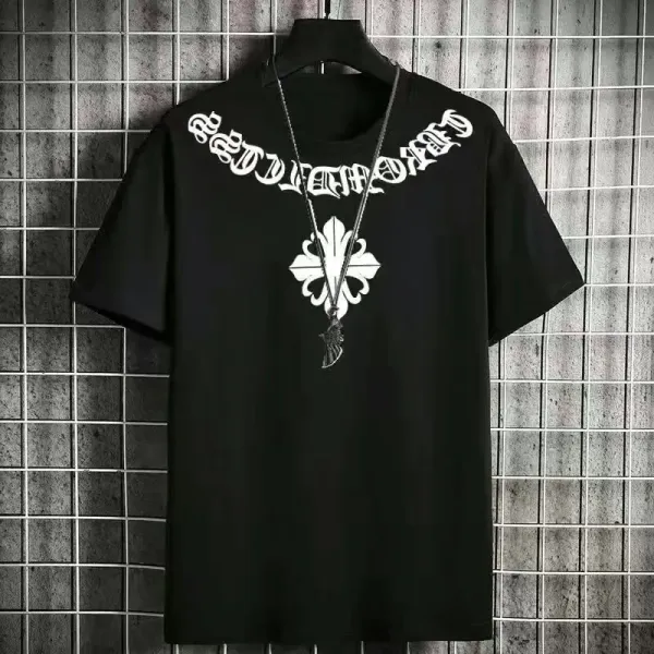 Design Winged Cross Graphic White T-Shirt - 6