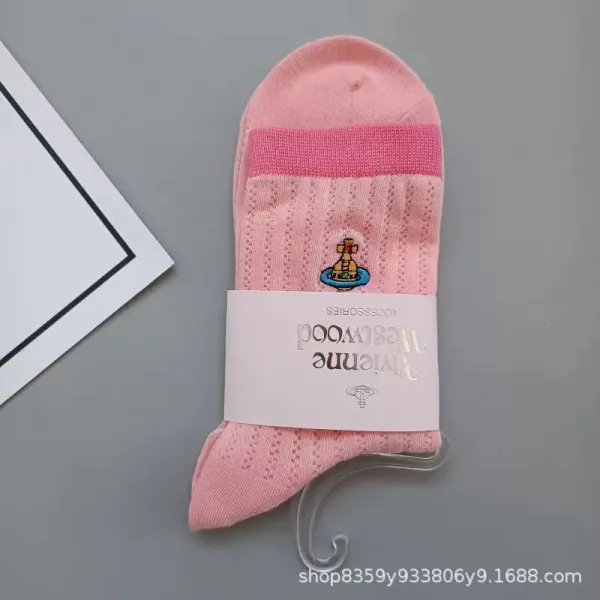 Vivienne Westwood Orb Logo Socks Pink - 1