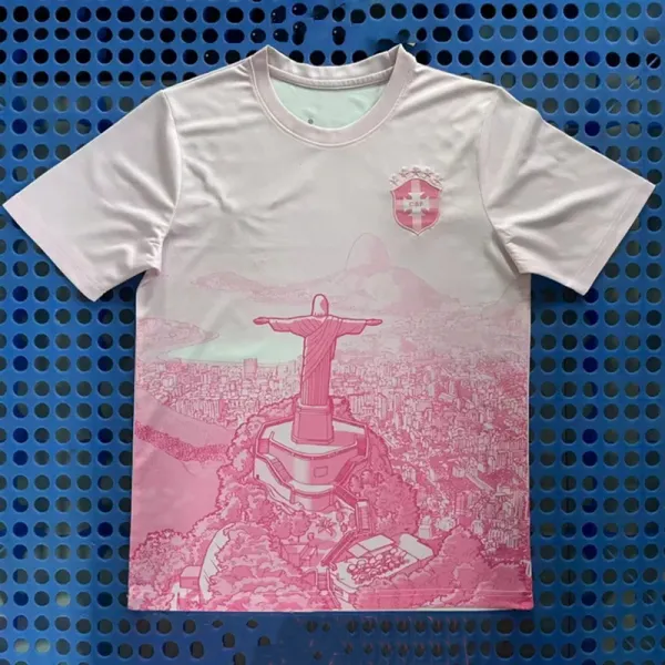 CBF Christ the Redeemer Pink Gradient T-Shirt - 1
