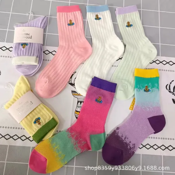 Vivienne Westwood Orb Logo Socks Pink - 2
