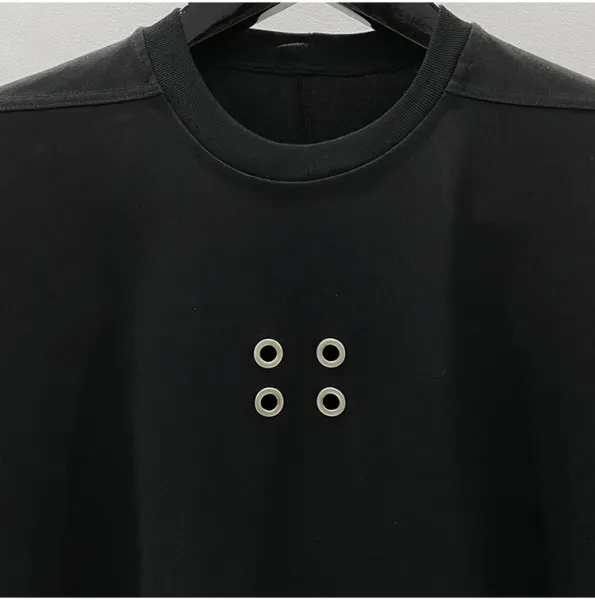 Design Four Circles Oversized T-Shirt Black Tops.t Shirts - 17