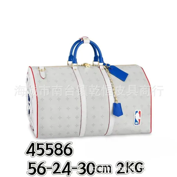 Louis Vuitton x NBA Keepall Bandoulière 50 White Monogram Canvas Duffle Bag - 1