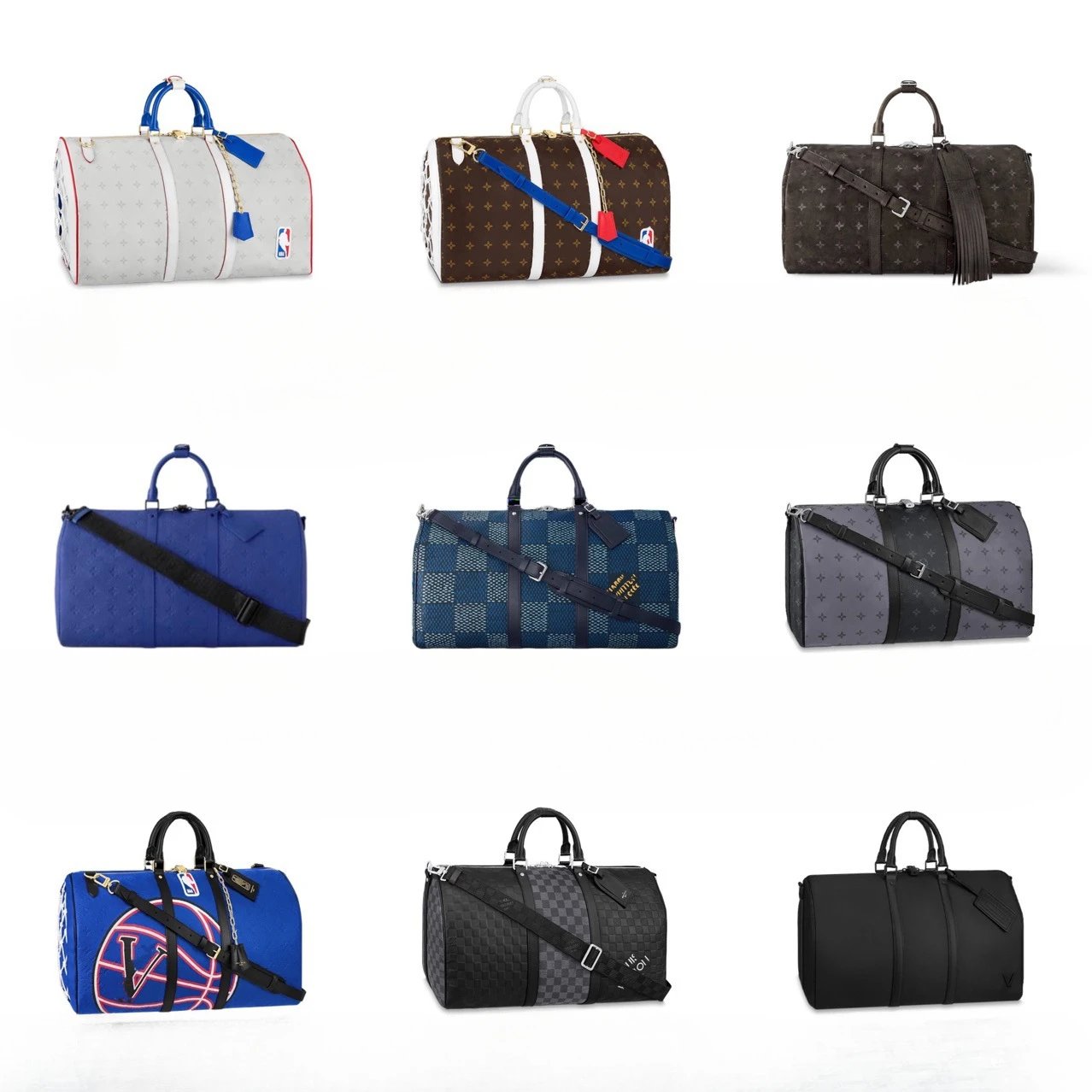 Louis Vuitton Keepall Bandoulière 50 Damier Graphite Black Duffle Bag - 11