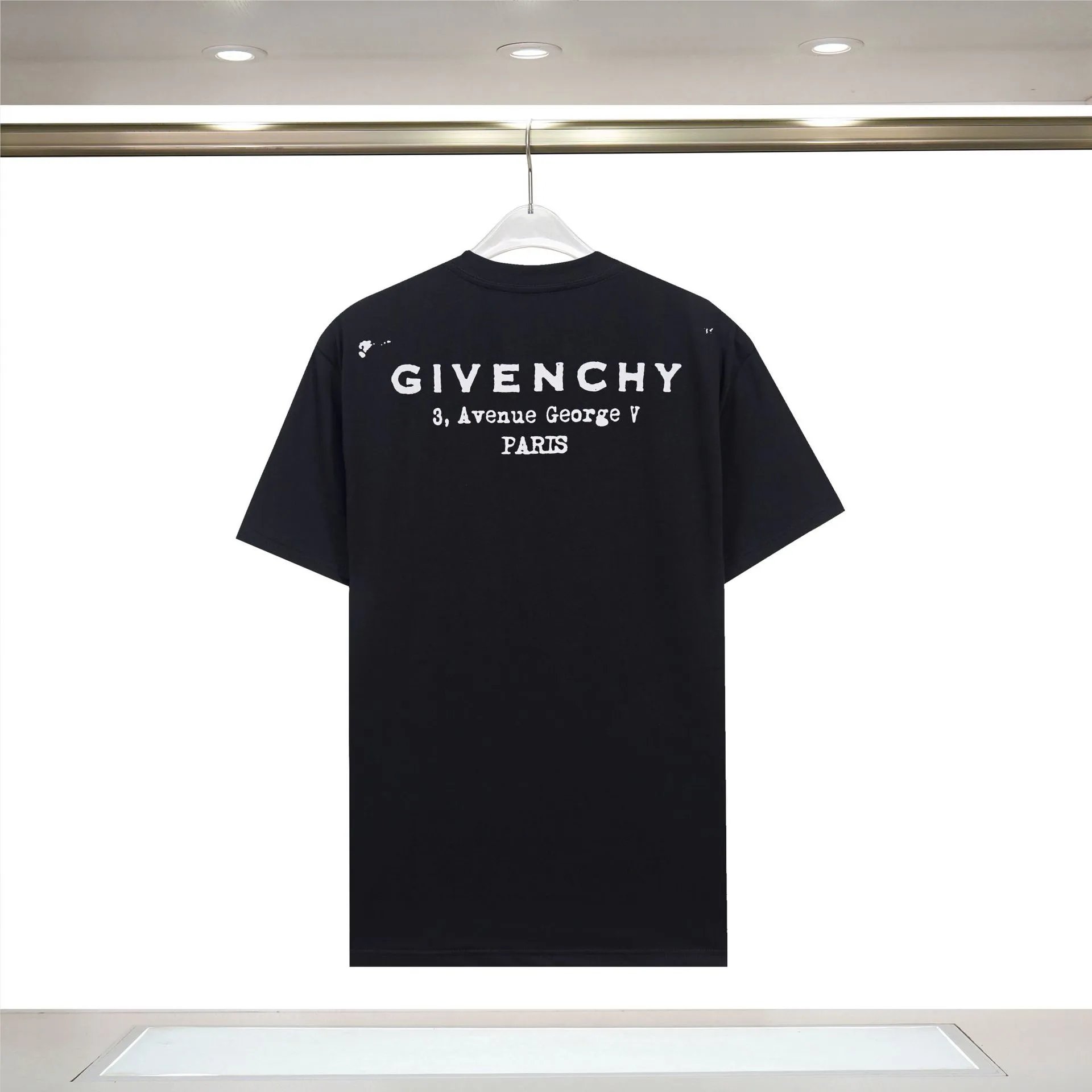 Givenchy T-shirt George V Address Print Black