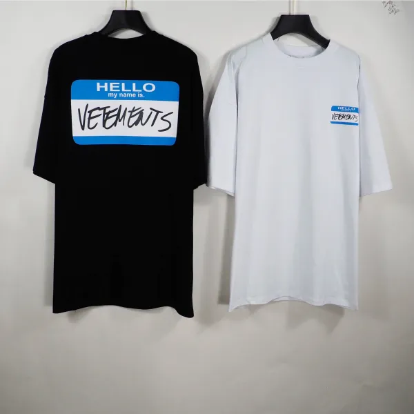 Vetements Hello My Name Is T-Shirt White - 2