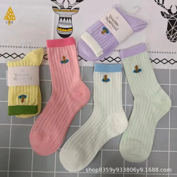 Vivienne Westwood Orb Logo Socks Pink - 4