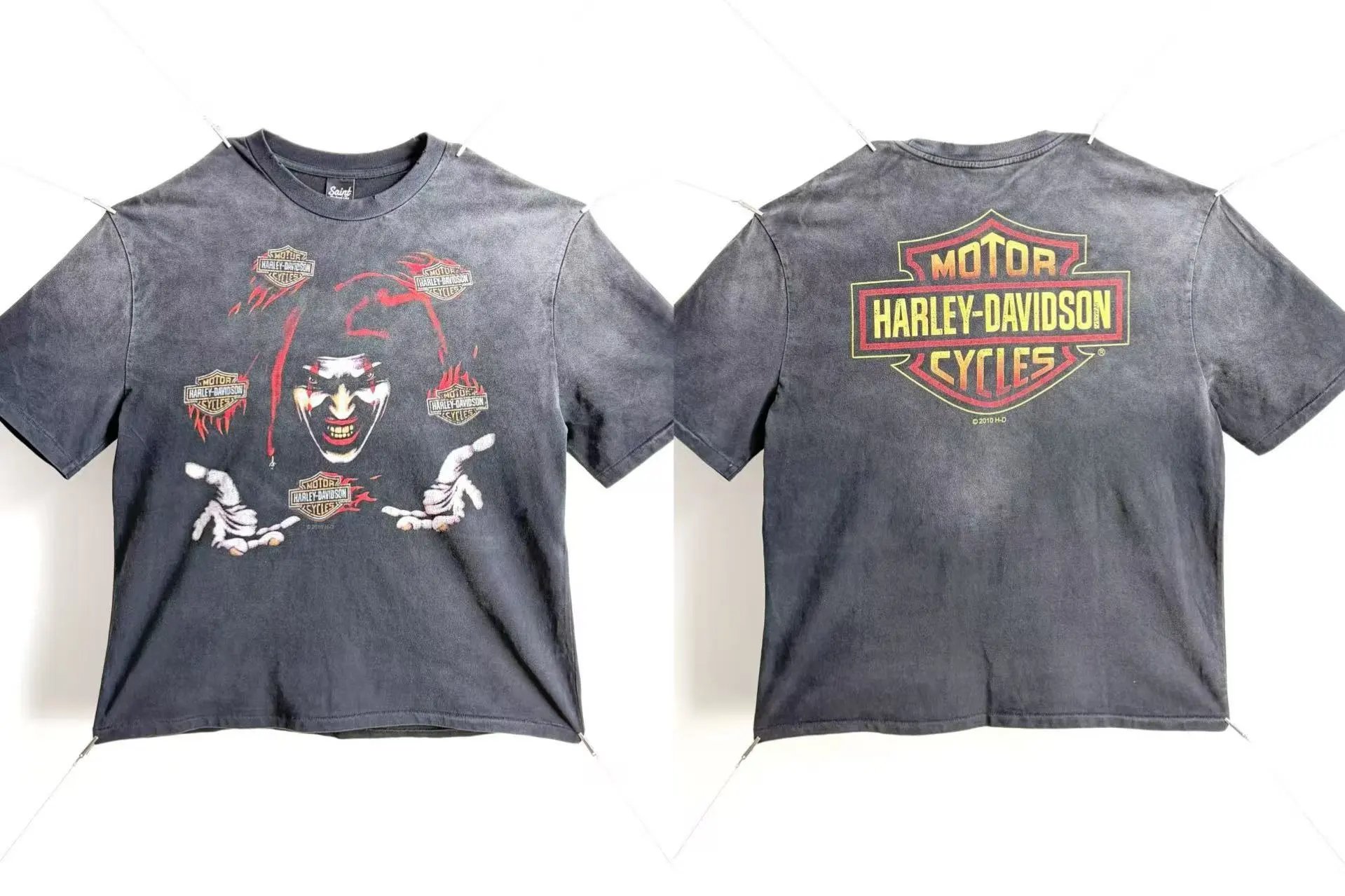 Harley-Davidson Clown Graphic T-Shirt Gray