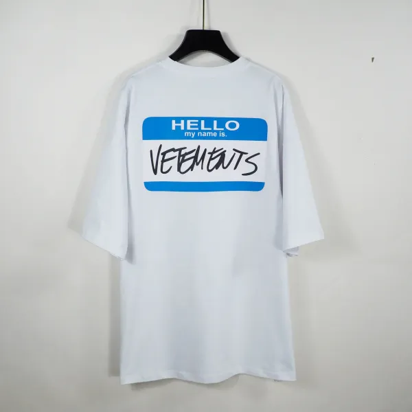 Vetements Hello My Name Is T-Shirt White - 6