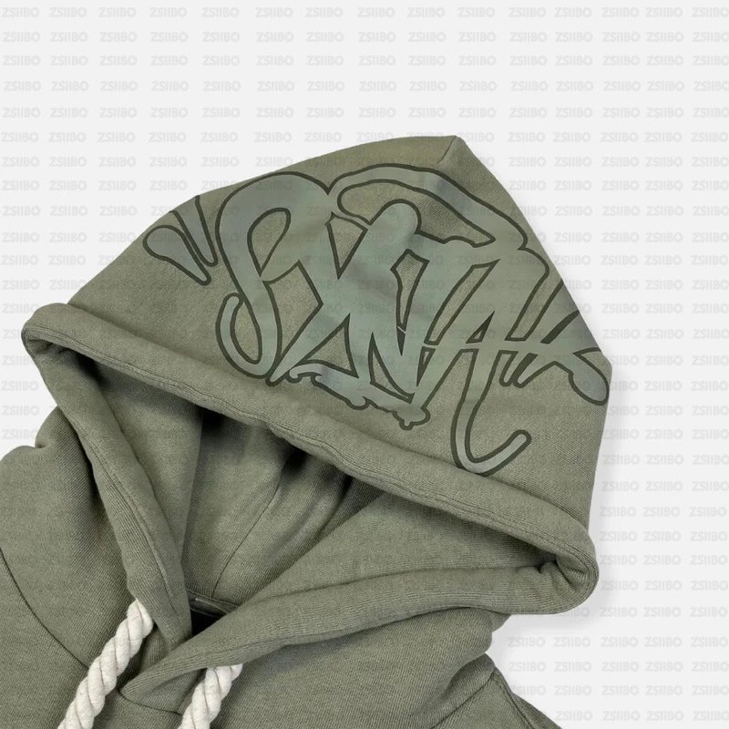 Design Graffiti Hoodie Black with Neon Green Spray Paint Graphic - 23