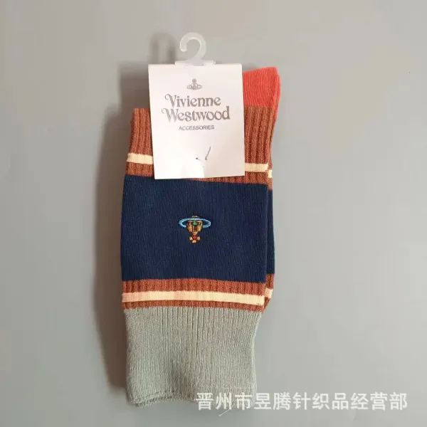 Vivienne Westwood Orb Embroidered Stripe Socks Multicolor - 1
