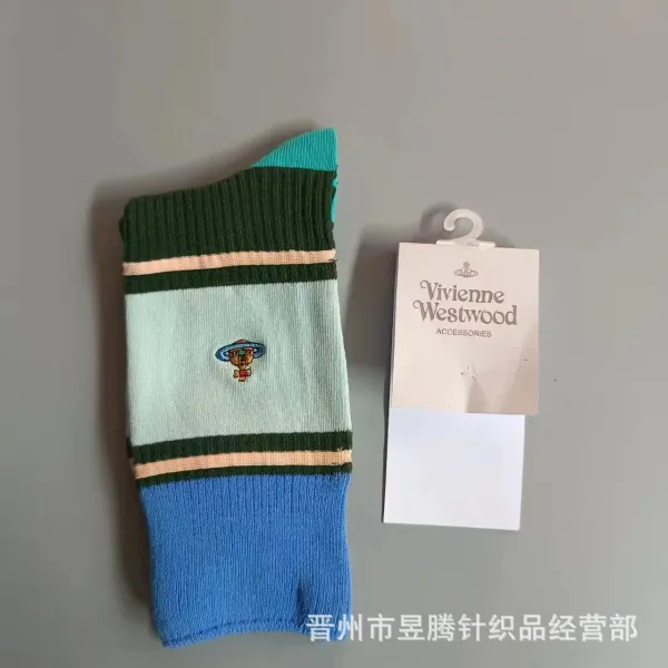 Vivienne Westwood Orb Embroidered Stripe Socks Multicolor - 8