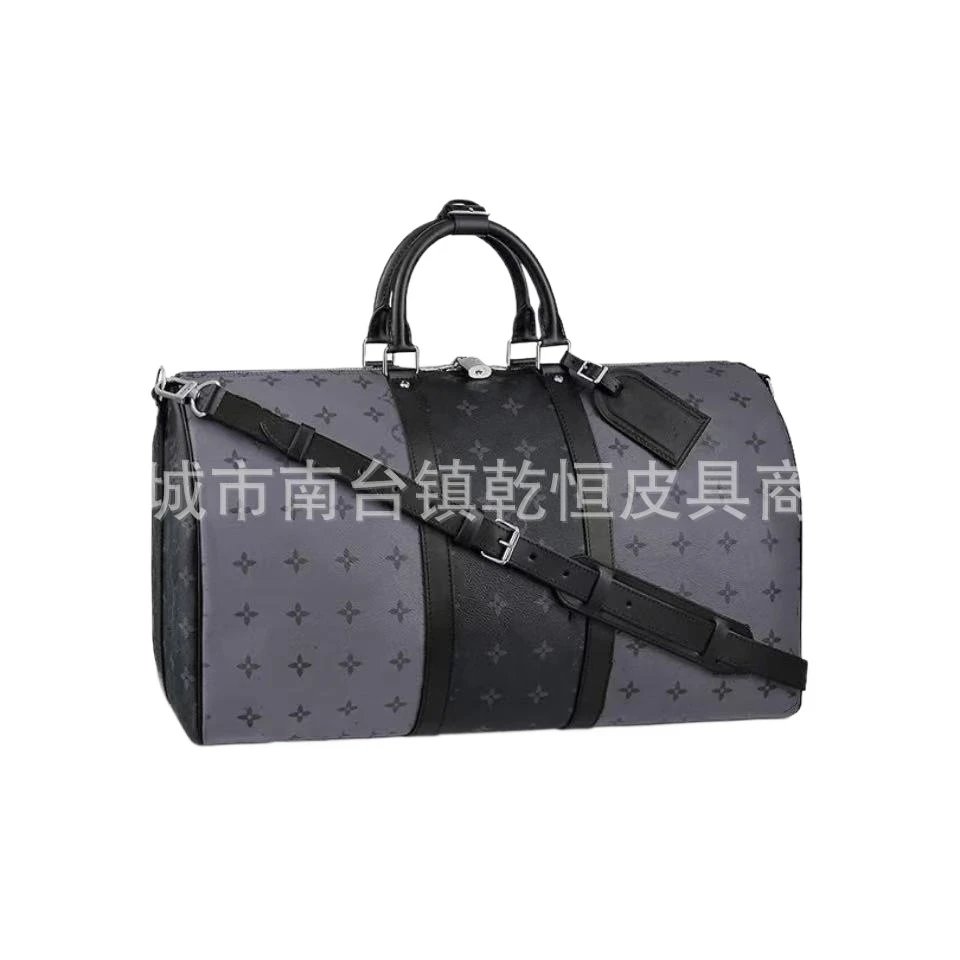 Louis Vuitton Keepall Bandoulière 50 Damier Graphite Black Duffle Bag - 5