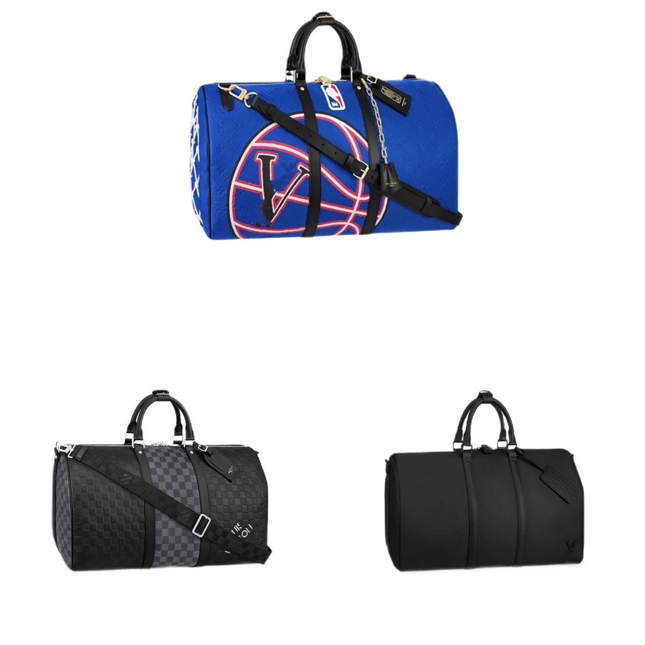 Louis Vuitton Keepall Bandoulière 50 Damier Graphite Black Duffle Bag - 14