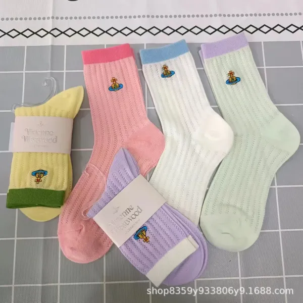 Vivienne Westwood Orb Logo Socks Pink - 3