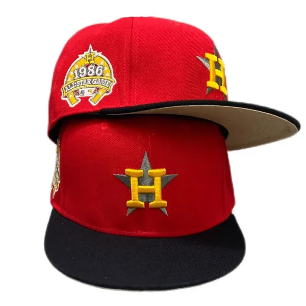 MLB Houston Astros 1986 All-Star Game Snapback Cap Red / Black Hats - 1