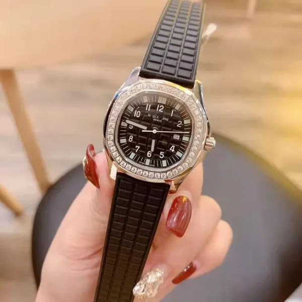 Patek Philippe Aquanaut Luce Black Dial Diamond Bezel Watch Watches - 3