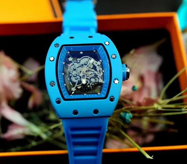 Richard Mille RM 07-01 Blue Ceramic Skeleton Watch Watches - 1