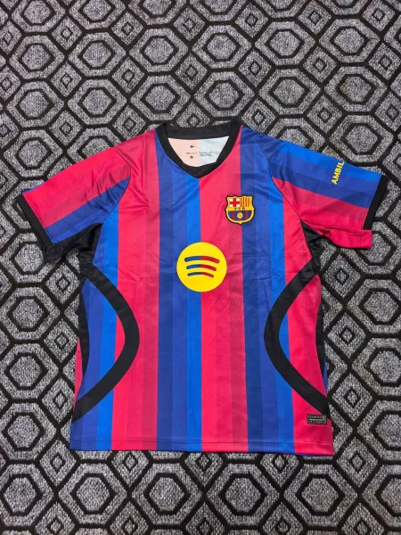 FC Barcelona x Spotify 2024-25 Home Jersey Red Blue Striped Jersey - 1