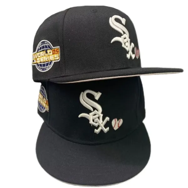 MLB Chicago White Sox 2005 World Series Snapback Cap Black Hats - 1