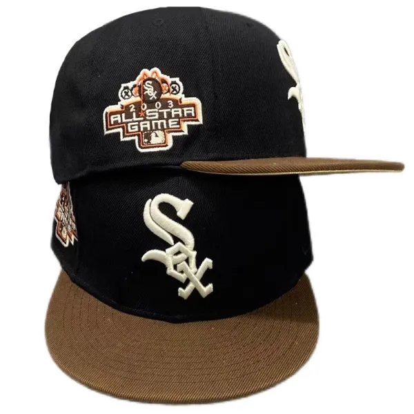 MLB Chicago White Sox 2003 All-Star Game Snapback Cap Black / Brown Hats - 1