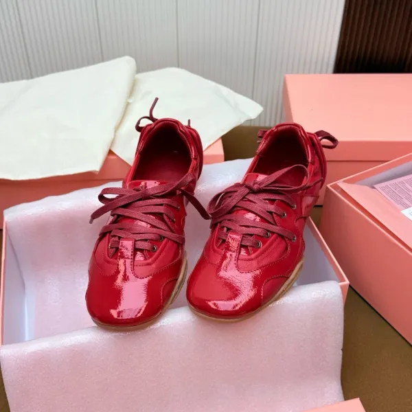 Prada Re-Nylon Sneakers Red Patent Leather - 1