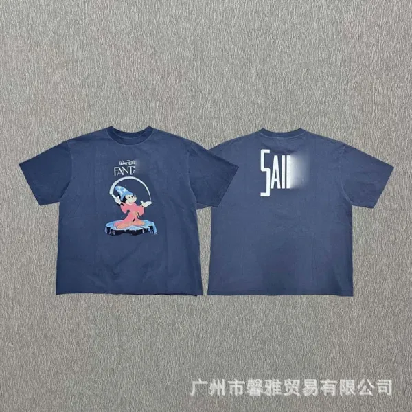 Design Disney x SAINT FANTASY Sorcerer Mickey Navy T-Shirt T-Shirts - 1