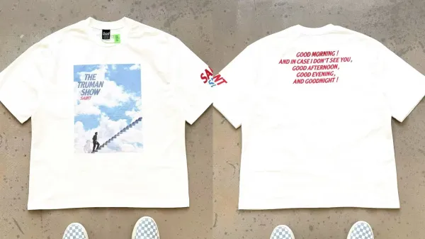 Saint Tears Saint The Truman Show Graphic T-Shirt White T-Shirts - 1