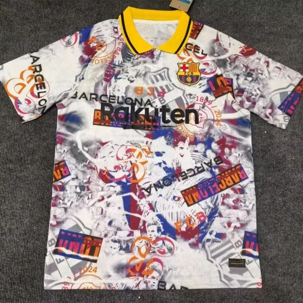 FC Barcelona x Rakuten 125th Anniversary Graphic Jersey White - 1
