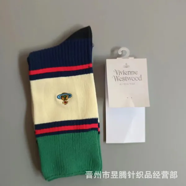 Vivienne Westwood Orb Embroidered Stripe Socks Multicolor - 9