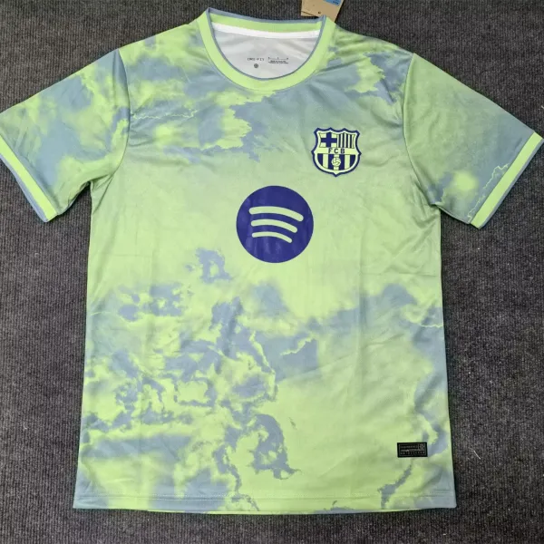 FC Barcelona x Spotify Third Kit 2024-25 Lime Green Cloud Print Jersey - 1