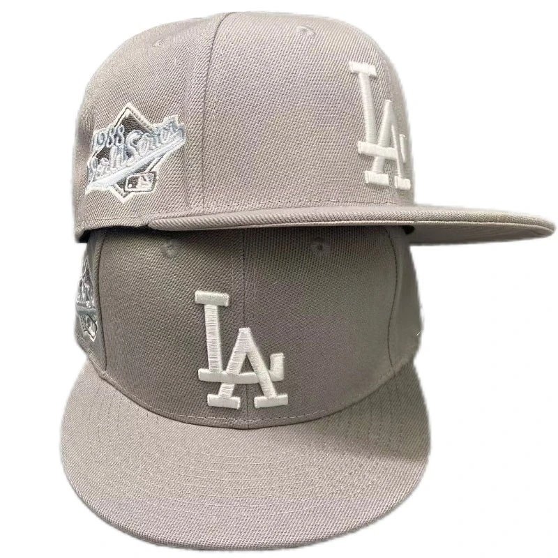 MLB Los Angeles Dodgers 1988 World Series Commemorative Snapback Cap Gray Hats
