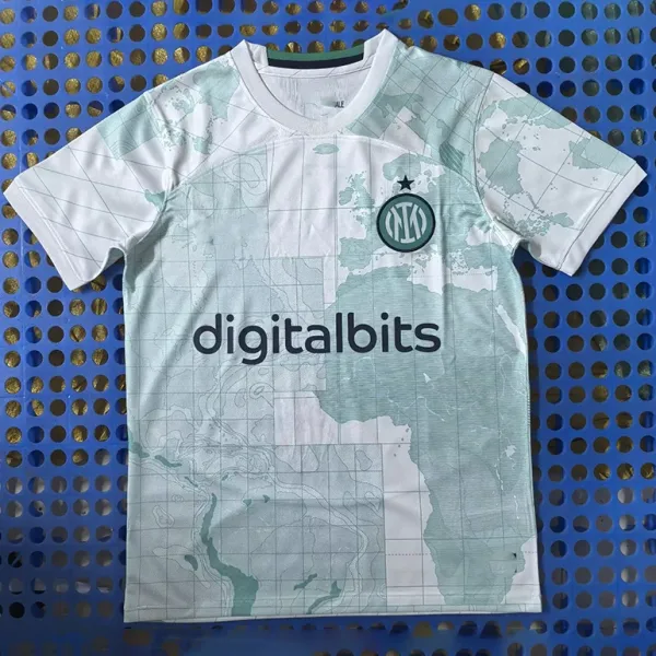 Inter Milan 2023-24 Third Jersey White Mint Map Print Jersey - 1