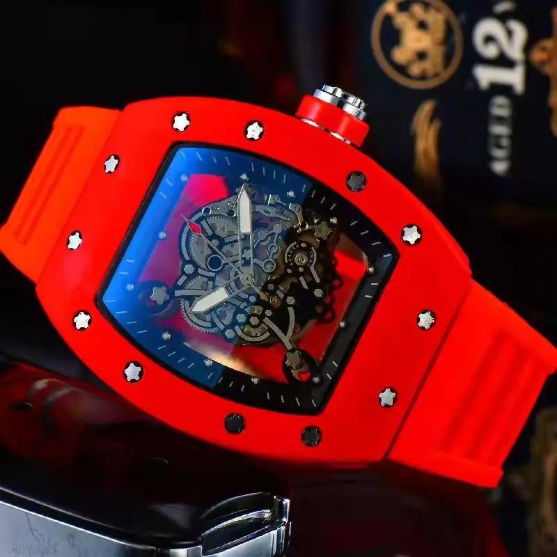 Richard Mille RM 07-01 Blue Rubber Strap Mechanical Watch Watches - 26