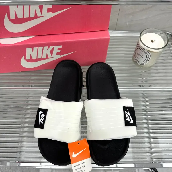 Nike Benassi JDI QS White / Black Slippers - 1