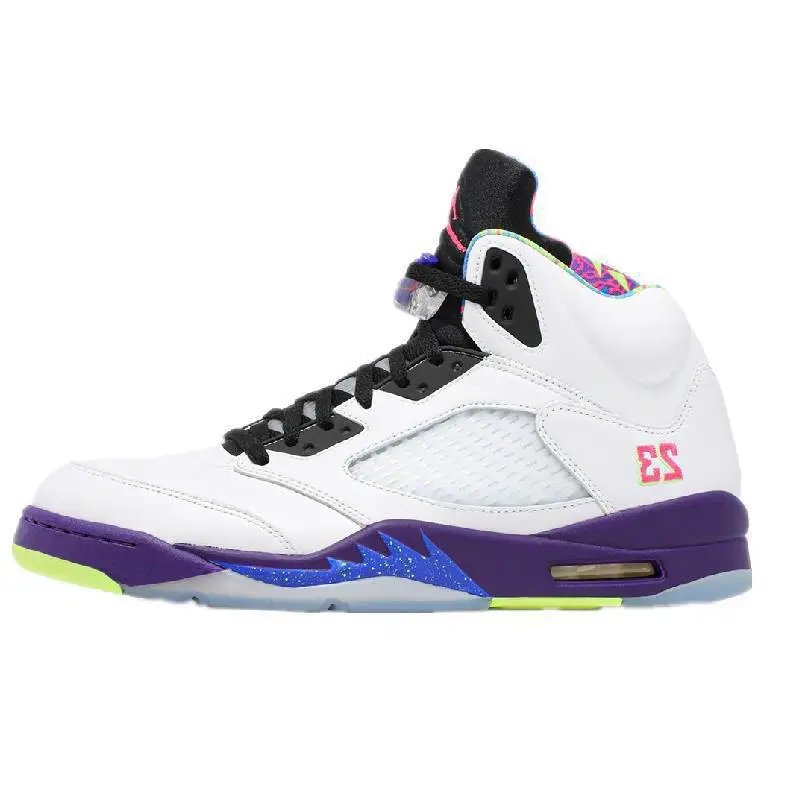 Air Jordan 5 Light Blue Sneakers Basketball Shoes - 23
