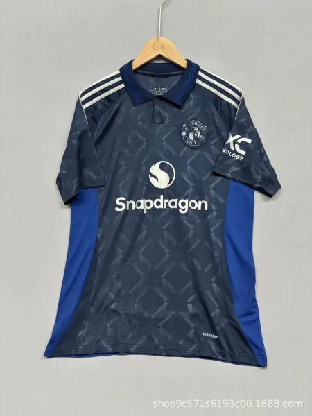Manchester United 2024-25 Third Jersey Navy Blue with Snapdragon Sponsor - 1