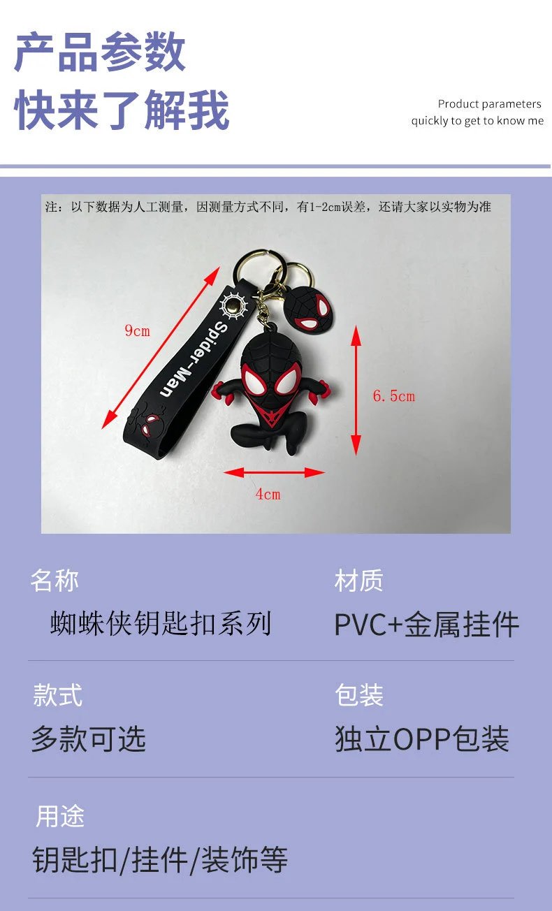 Design Marvel Spider-Gwen Keychain with Superhero Badge Strap Red Multicolor Accessories - 10