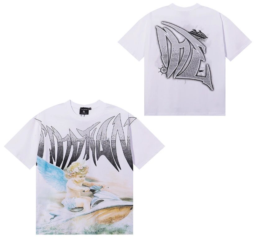 Other T-shirt Angel Jet Ski Graphic White