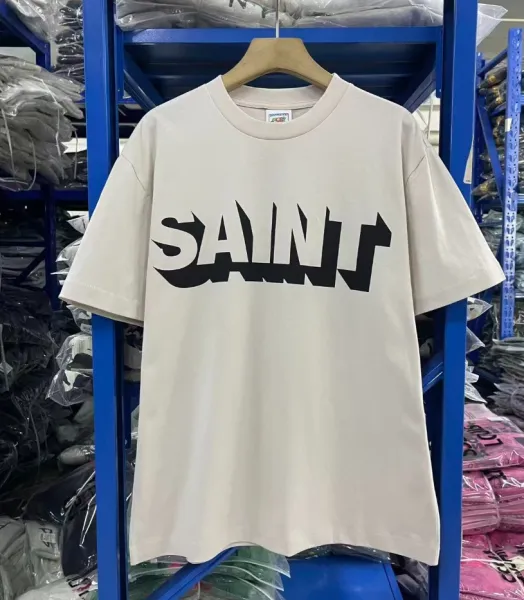 Design Saint Graphic Print Beige T-Shirt - 1