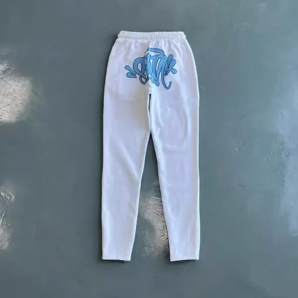 Design Graffiti Logo White Sweatpants - 1