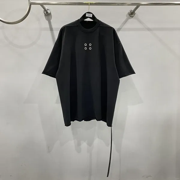 Design Four Circles Oversized T-Shirt Black Tops.t Shirts - 1