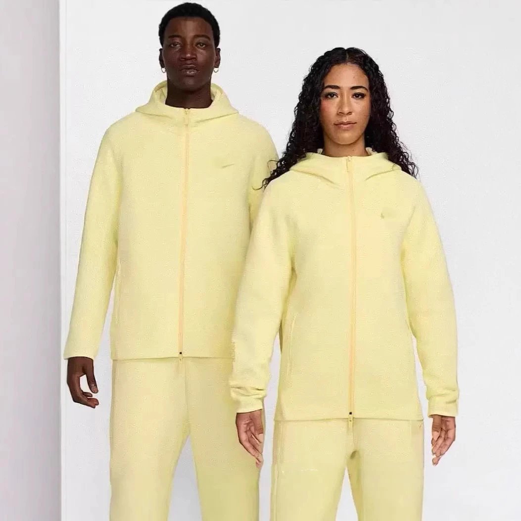 Yellow Fleece Hoodie and Pants Set