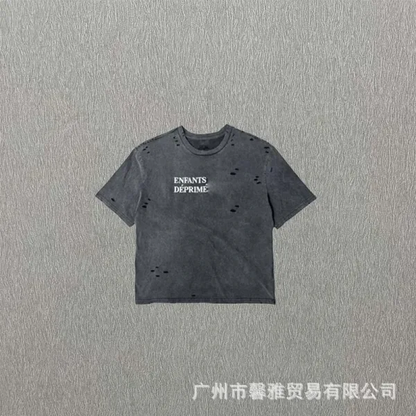 Design Distressed Galaxy Print T-Shirt Black Blue - 8