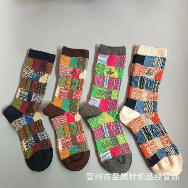 Vivienne Westwood Patchwork Knit Socks Multicolor - 5