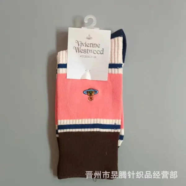 Vivienne Westwood Orb Embroidered Stripe Socks Multicolor - 7