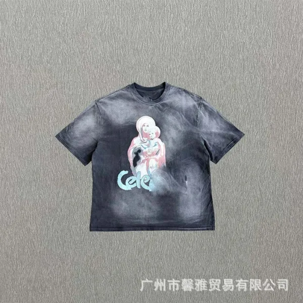 Design Cele Virgin Print Acid Wash T-Shirt - 1