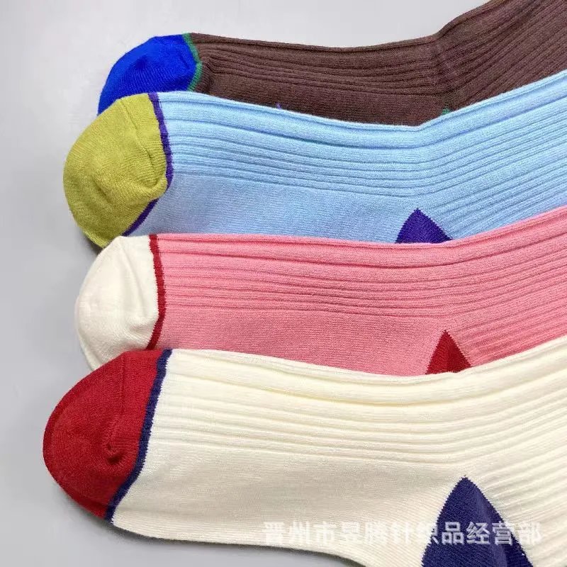 Vivienne Westwood Orb Logo Striped Socks Purple Light Blue Green - 4